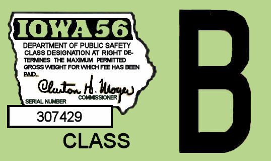 (image for) 1956 Iowa Tax Registration sticker